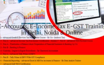 Best E-Accounting Course in Delhi, “Learn Direct Tax Code 2025” 110043, SAP FICO Course in Noida