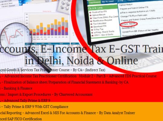 Best E-Accounting Course in Delhi, “Learn Direct Tax Code 2025” 110043, SAP FICO Course in Noida