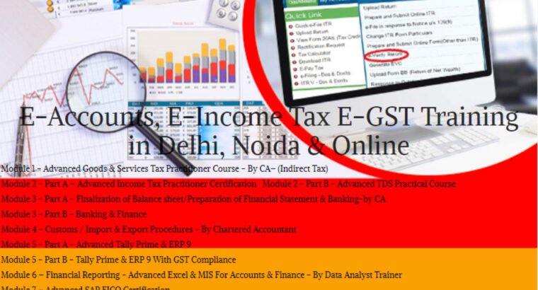 Best E-Accounting Course in Delhi, “Learn Direct Tax Code 2025” 110043, SAP FICO Course in Noida
